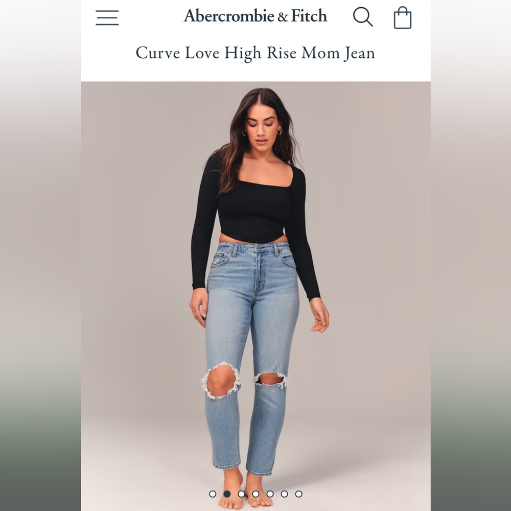 Abercrombie & Fitch Curve Love High Rise Mom Jean | size 30